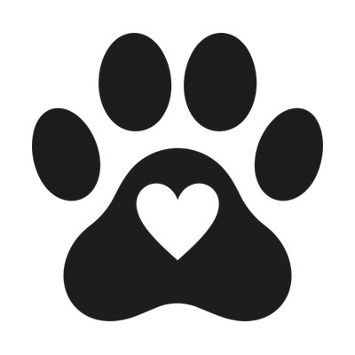 Cat Paw Heart Front SVG cut file