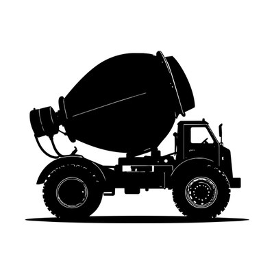 Cement Mixer Silhouette SVG cut file