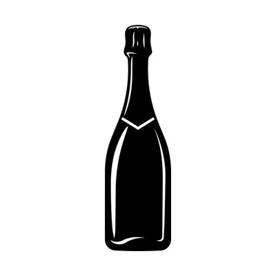 Champagne Bottle SVG cut file