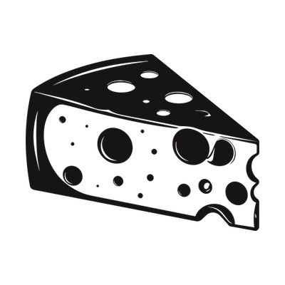 Cheese Wedge Silhouette SVG cut file
