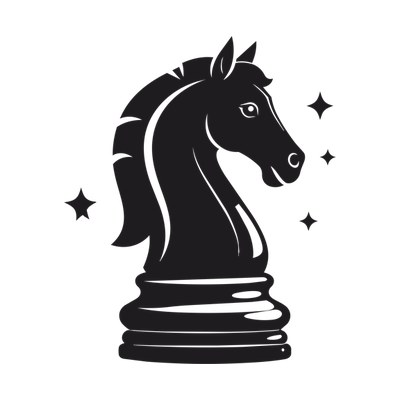 Chess Knight Stars SVG cut file