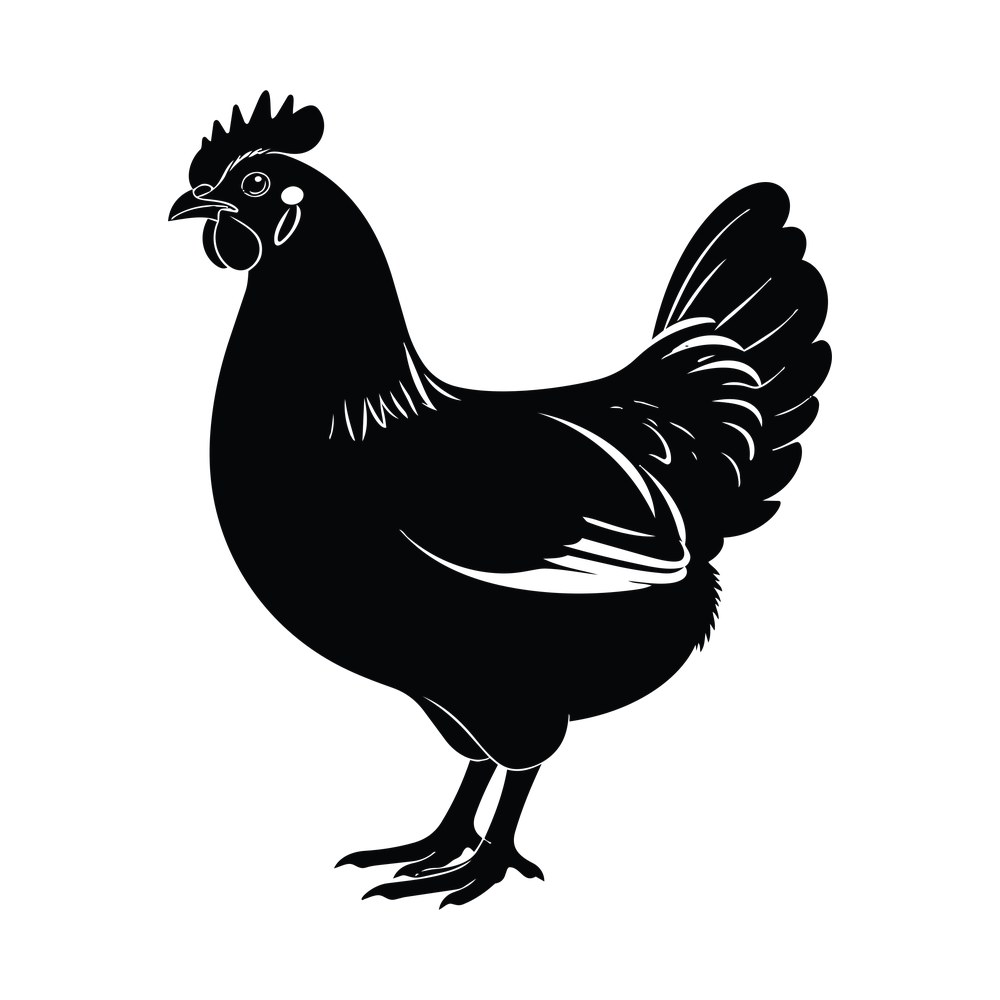 Chicken SVG cut file – SVG, PNG, DXF