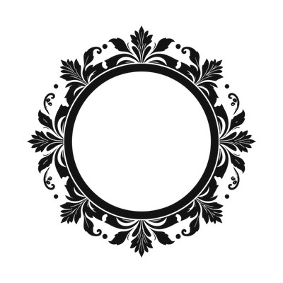 Circle Monogram Frame SVG cut file