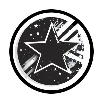 Circle With Star Stencil SVG cut file