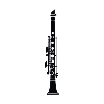 Clarinet Stencil SVG cut file