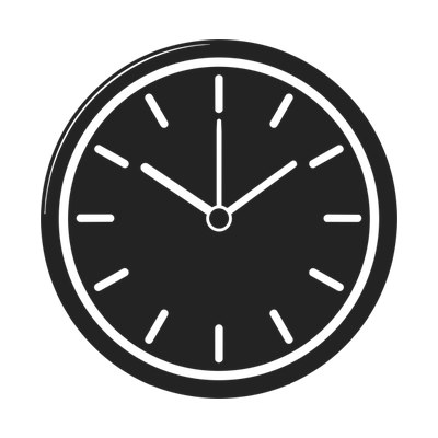 Clock At Midnight Badge Front SVG cut file