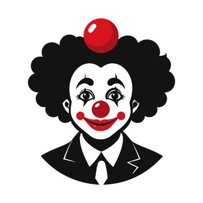 Clown Face Badge SVG cut file