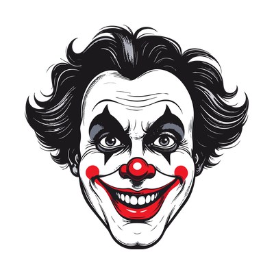 Clown Face Doodle SVG cut file