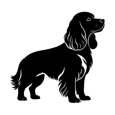 Cocker Spaniel Flaticon Side SVG cut file