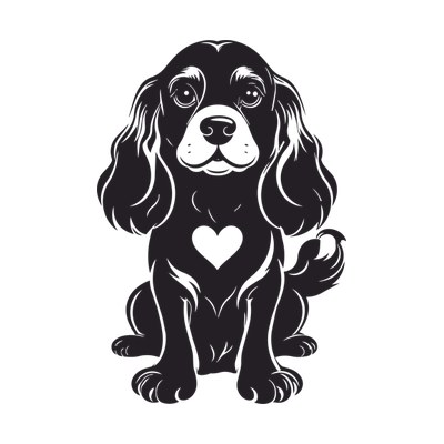 Cocker Spaniel Heart SVG cut file