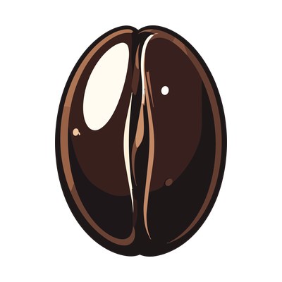 Coffee Bean Chunky Front SVG cut file