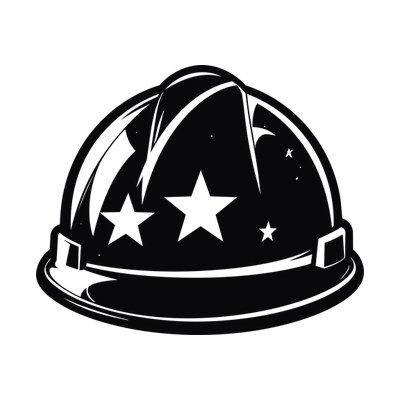 Construction Hard Hat Stars SVG cut file