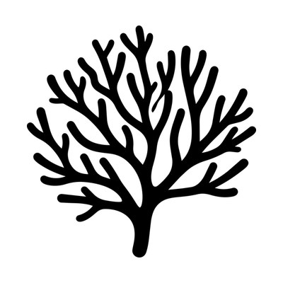 Coral Branch SVG cut file