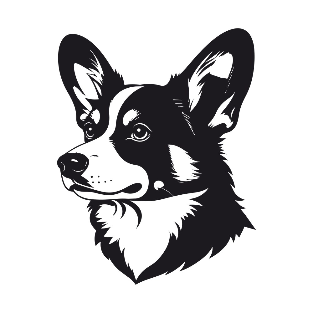 Corgi Silhouette SVG cut file – SVG, PNG, DXF