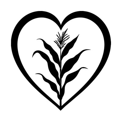 Corn Stalk Heartframe Side SVG cut file