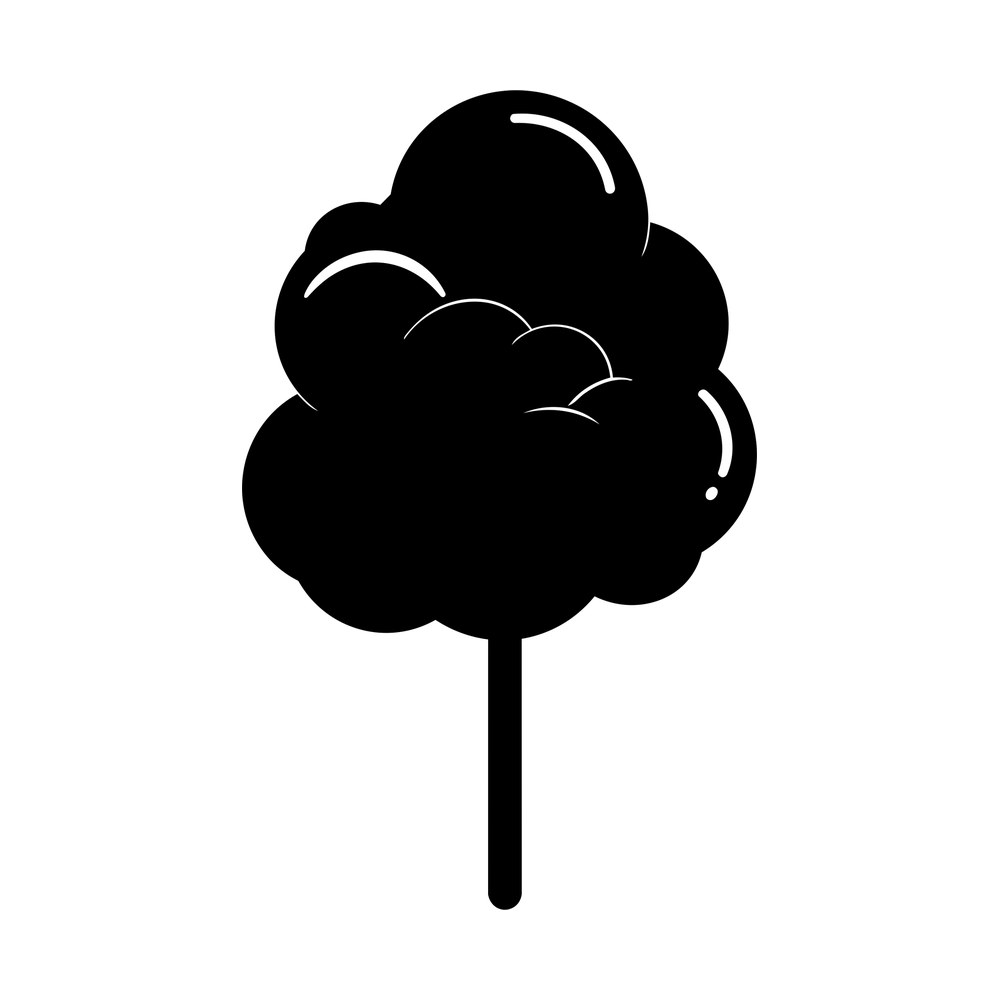 Cotton candy sticker showing a fluffy swirled cloud of spun sugar on a thin stick