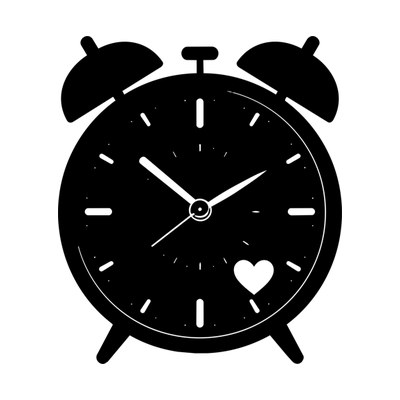 Countdown Clock Heart Side SVG cut file