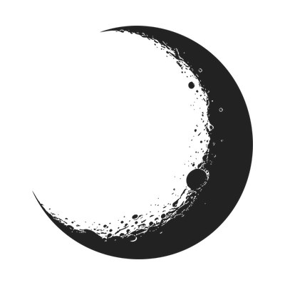 Crescent Moon Bold Side SVG cut file