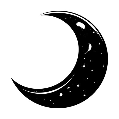 Crescent Moon SVG cut file