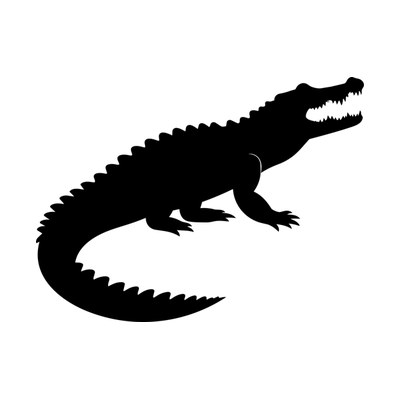 Crocodile Silhouette SVG cut file