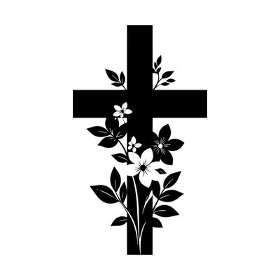 Cross Floral SVG cut file
