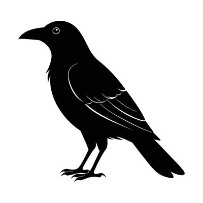 Crow Silhouette SVG cut file