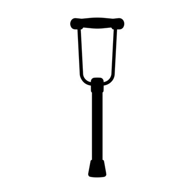 Crutch Chunky Front SVG cut file