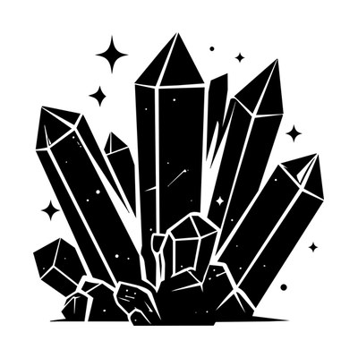 Crystal Cluster SVG cut file