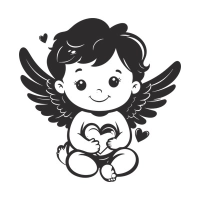 Cupid Cartoon SVG cut file