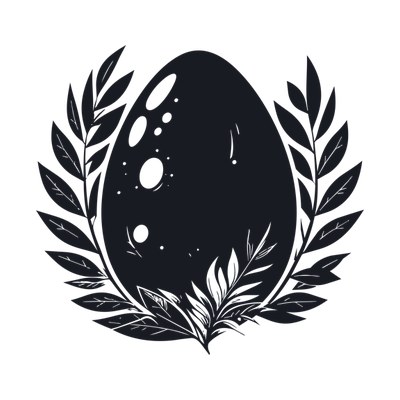 Dinosaur Egg Leafframe Side SVG cut file