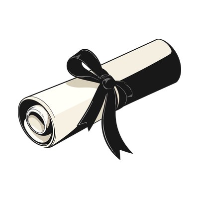 Diploma Scroll SVG cut file