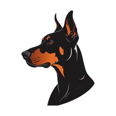 Doberman Silhouette SVG cut file