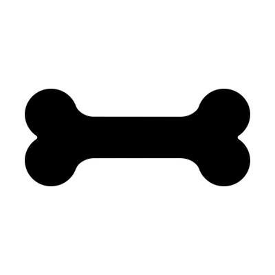 Dog Bone Flaticon Front SVG cut file