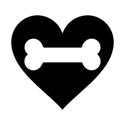 Dog Bone Heartframe SVG cut file