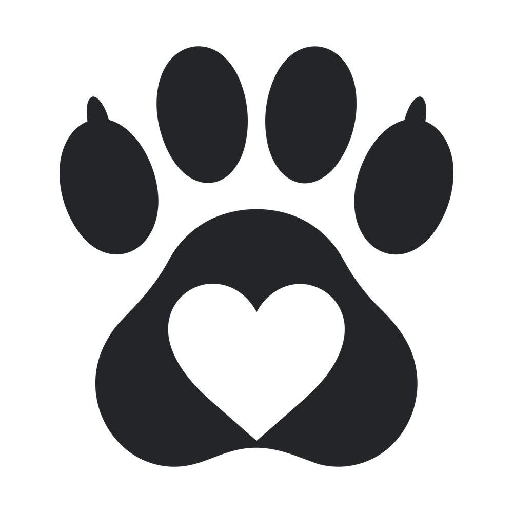 Dog Paw Heart SVG cut file – SVG, PNG, DXF