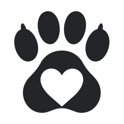 Dog Paw Heart SVG cut file