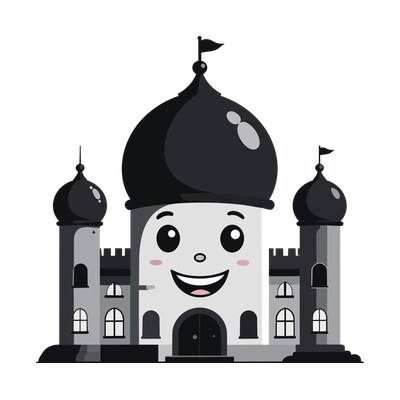 Domed Palace Cartoon Front SVG cut file
