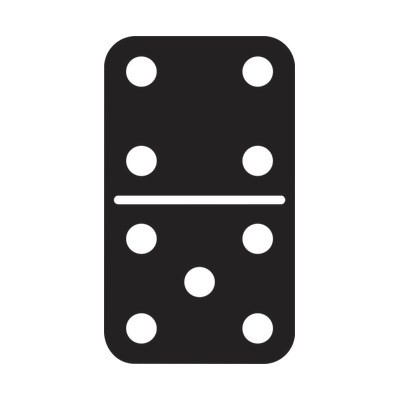 Domino Stencil Front SVG cut file