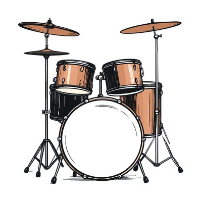 Drum Doodle Front SVG cut file