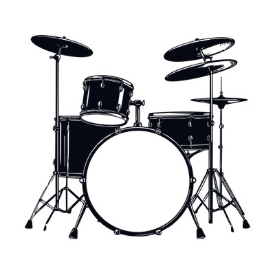 Drum Kit Doodle SVG cut file