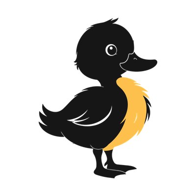 Duckling Silhouette SVG cut file