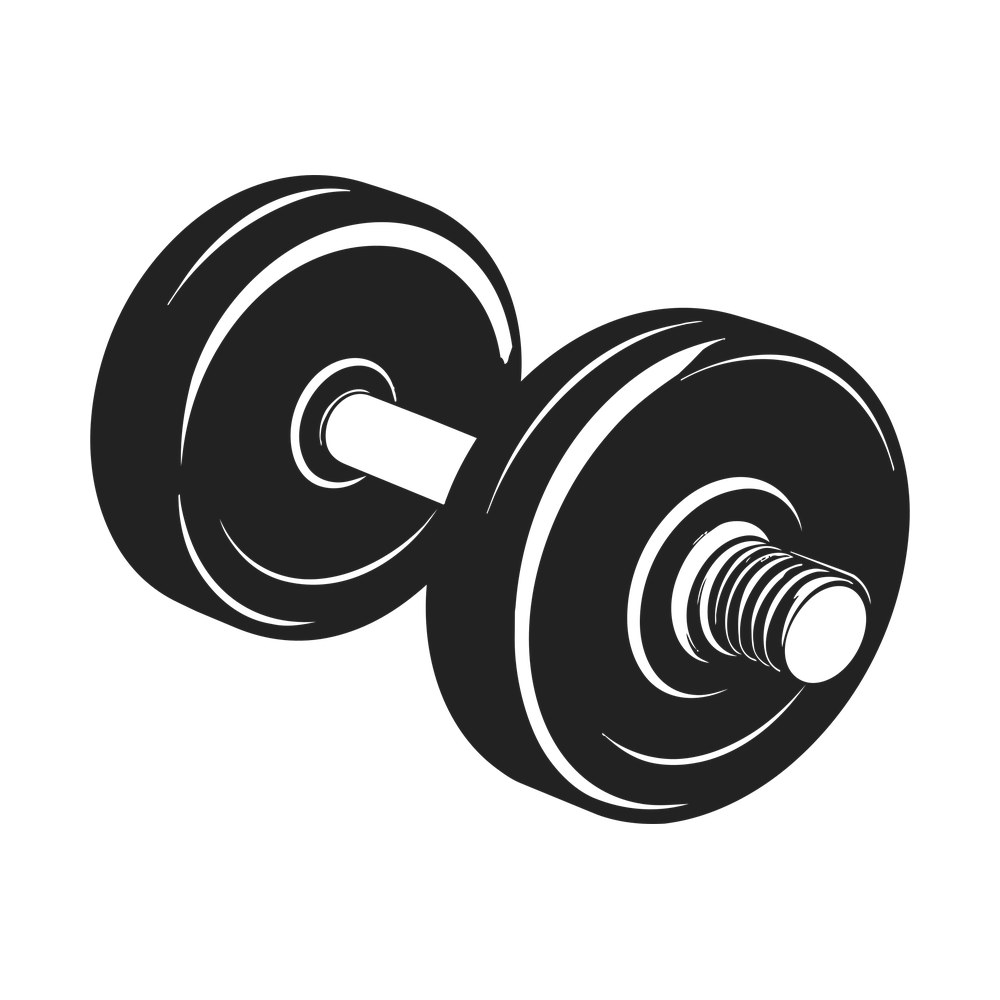 Dumbbell SVG cut file – SVG, PNG, DXF