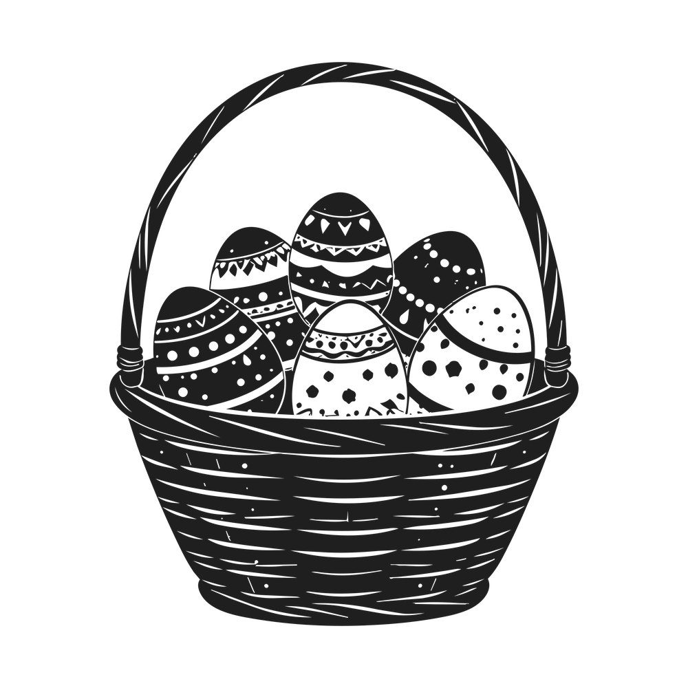 Easter Basket SVG cut file – SVG, PNG, DXF