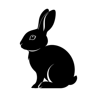 Easter Bunny Flaticon Side SVG cut file