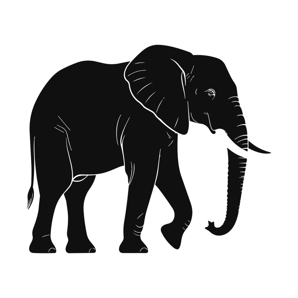 Elephant SVG cut file – SVG, PNG, DXF