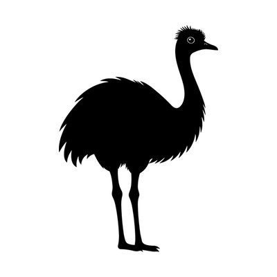 Emu Silhouette SVG cut file