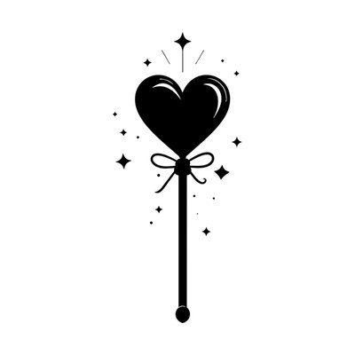 Fairy Wand Heart SVG cut file