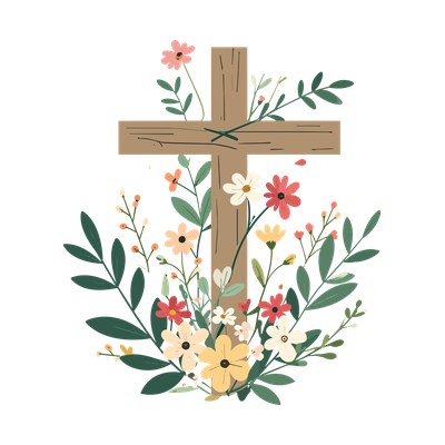 Faith Cross Florals SVG cut file