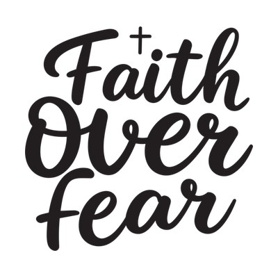 Faith Over Fear Script SVG cut file