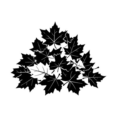 Fall Leaf Pile Flaticon Front SVG cut file
